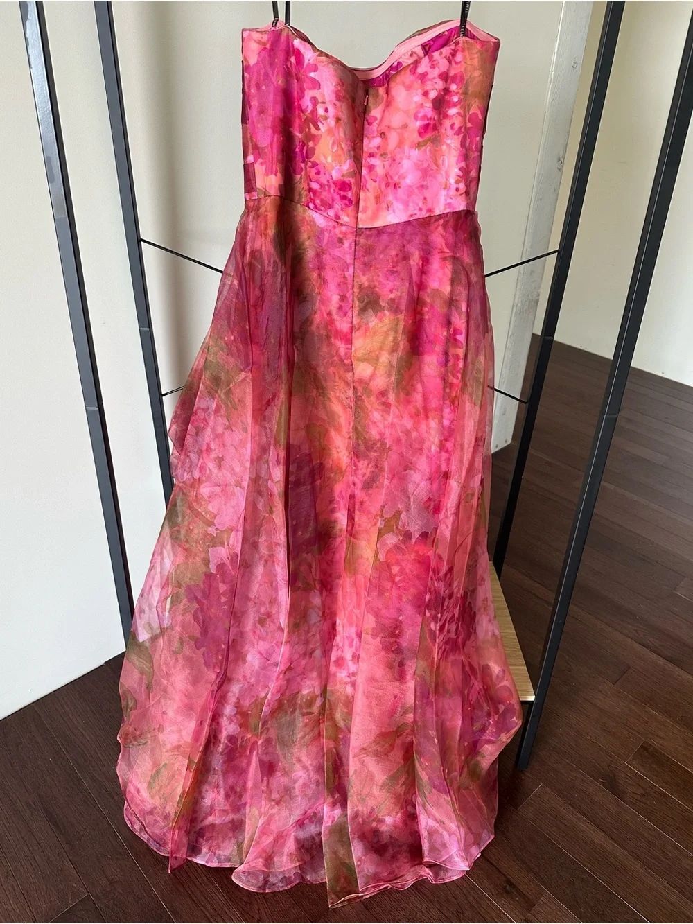 Theia Fahreta Floral Strapless Gown Size 8 NEW with tag - Picture 9 of 12